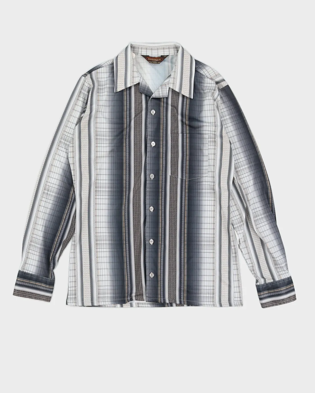 Vintage 1980s Donovan Abstract Print Grey Shirt - M sold by Rokit