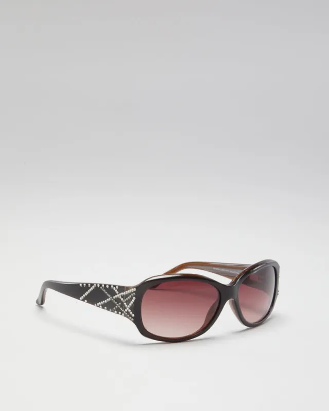Y2K 00s Jimmy Crystal Black Diamante Sunglasses - O/S sold by Rokit