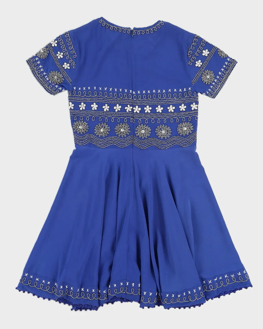 Blue Silk Embroidered Dress - S sold by Rokit product image thumbnail 2