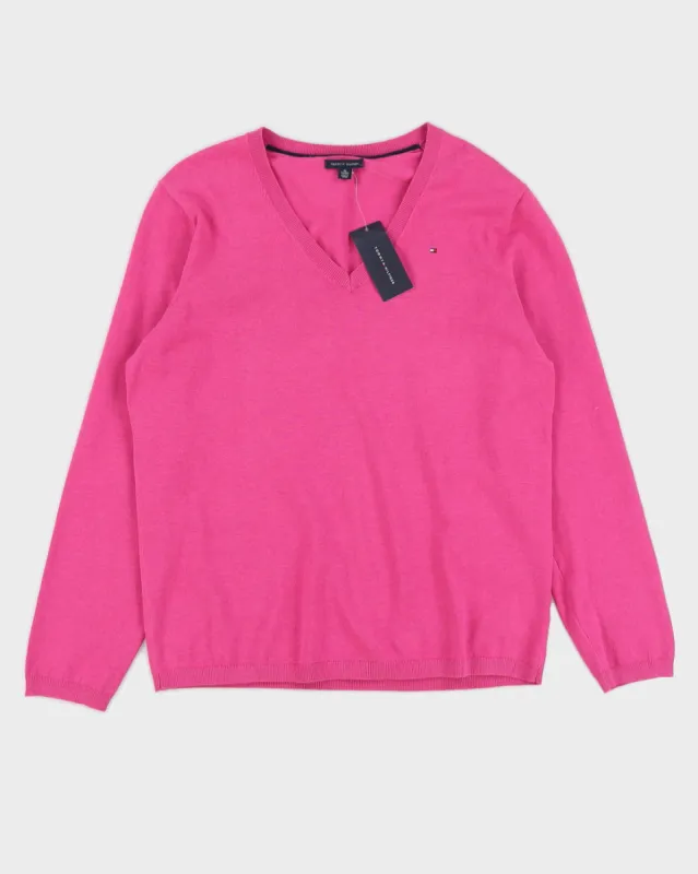 Tommy Hilfiger Women's Pink Sweatshirt - XL made by Tommy Hilfiger