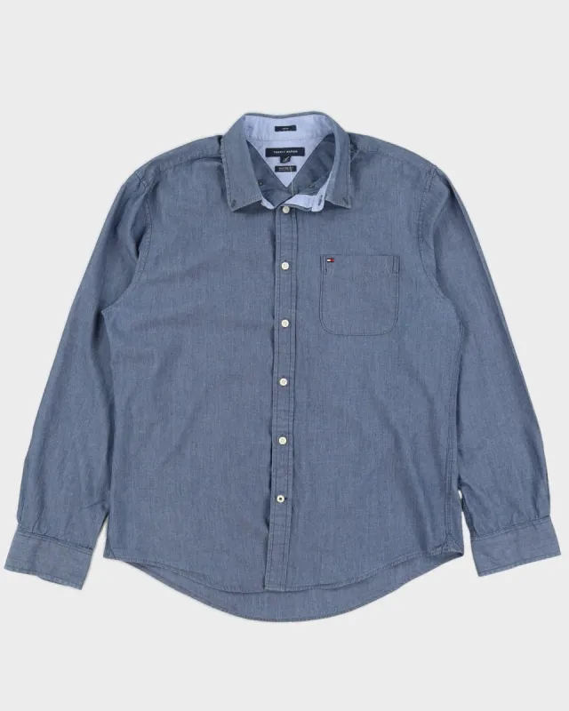 Tommy Hilfiger Mock Denim Dress Shirt - L made by Tommy Hilfiger