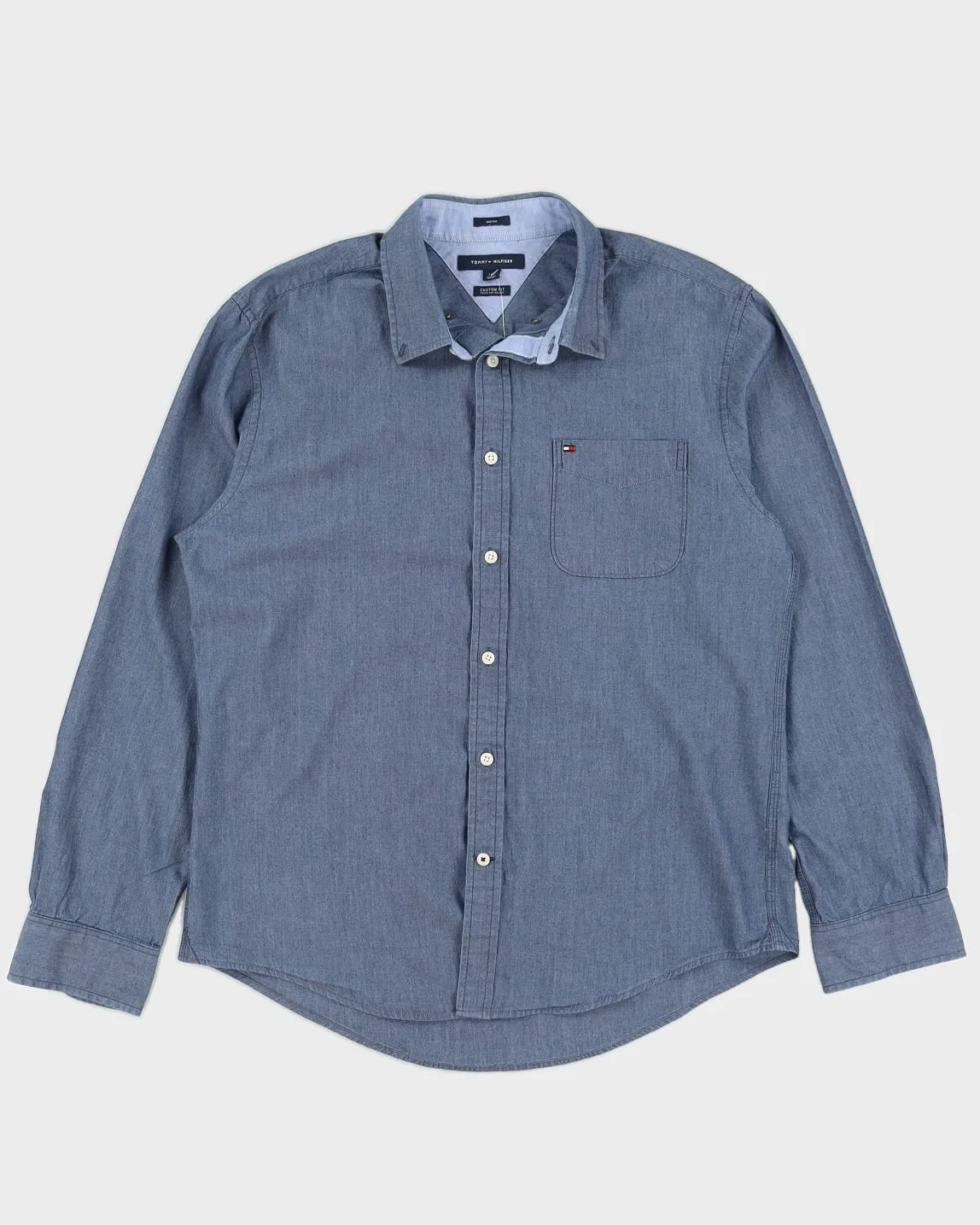 Tommy Hilfiger Mock Denim Dress Shirt - L sold by Rokit