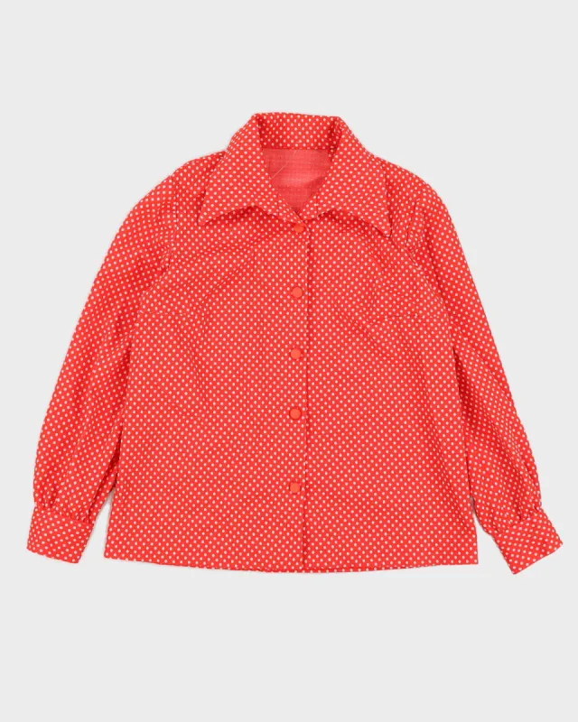 Vintage 1970s Red Polka Dot Blouse - S sold by Rokit