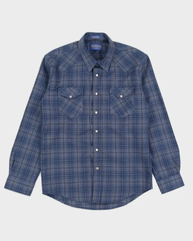 Pendleton Blue Plaid Shirt - M sold by Rokit