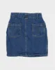 Y2K 00s Denim Cow Boy Hat Mini Skirt - S sold by Rokit