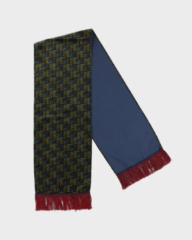 Blue Patterned Velvet Scarf sold by Rokit