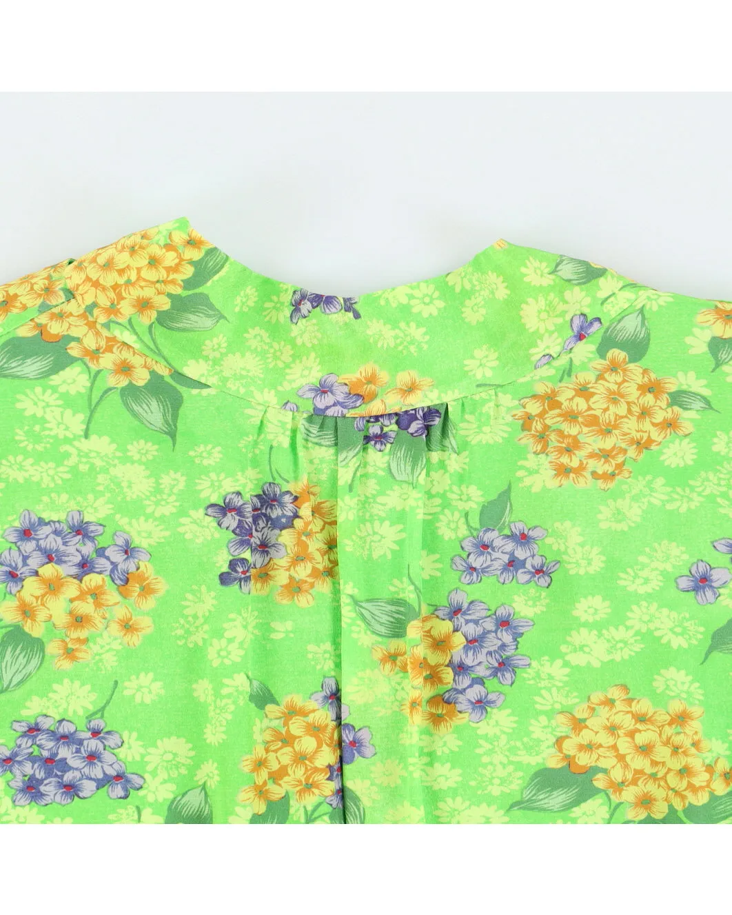 Les Reveries Green Floral Silk Dress - M sold by Rokit product image thumbnail 4