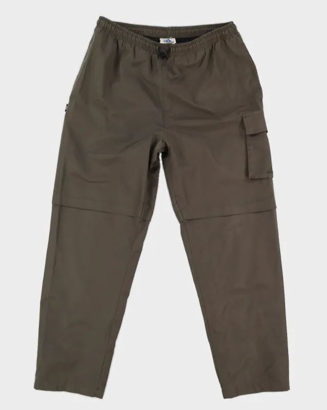00s Adidas Forest Green Nylon Track Pants - M sold by Rokit