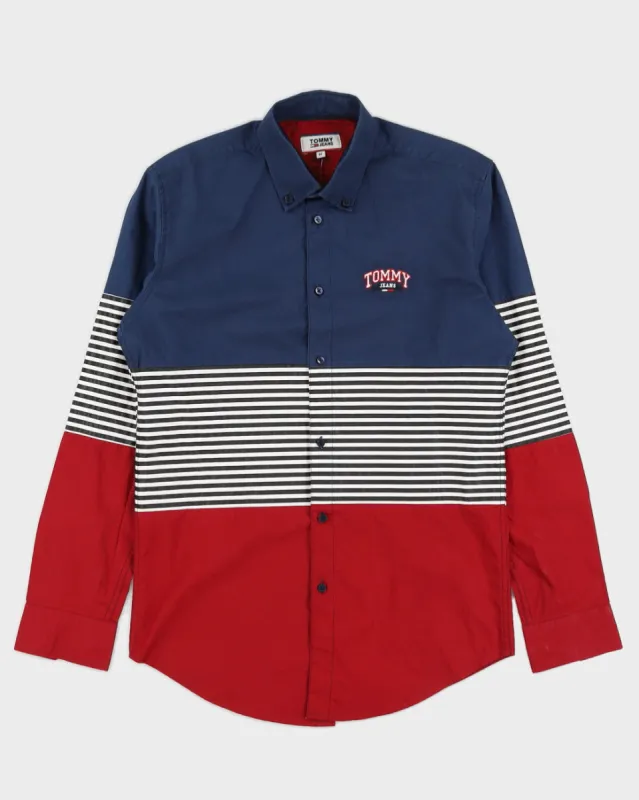 Tommy Jeans Navy Men's & Red Shirt - M made by Tommy Hilfiger