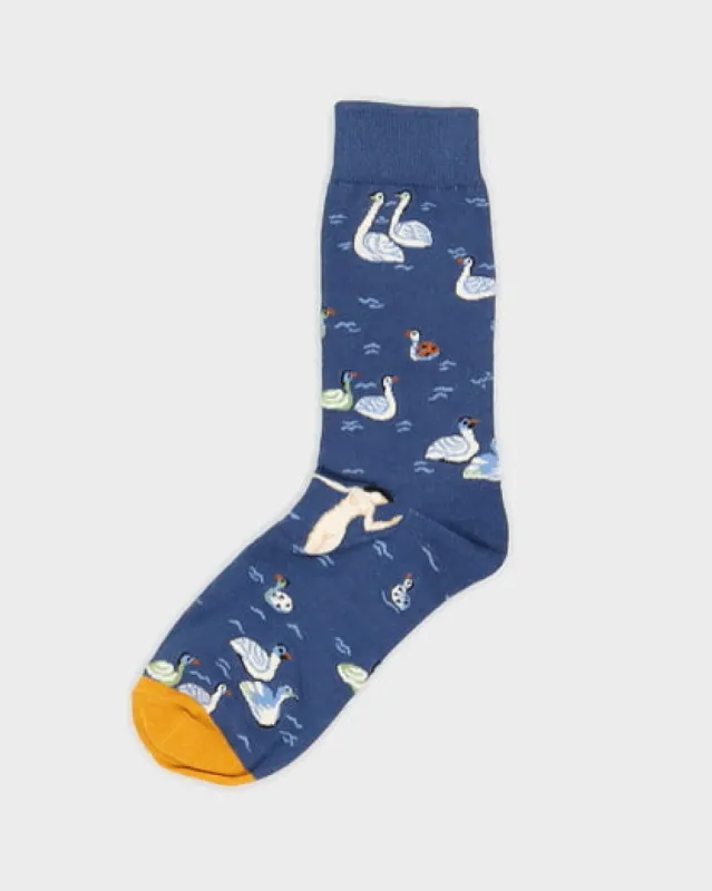 Duck Pond Blue Socks - One Size sold by Rokit