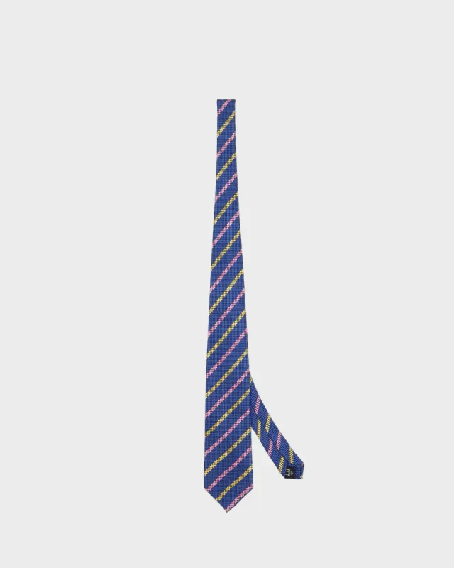 Dunhill Blue Woven Patterned Tie made by Dunhill