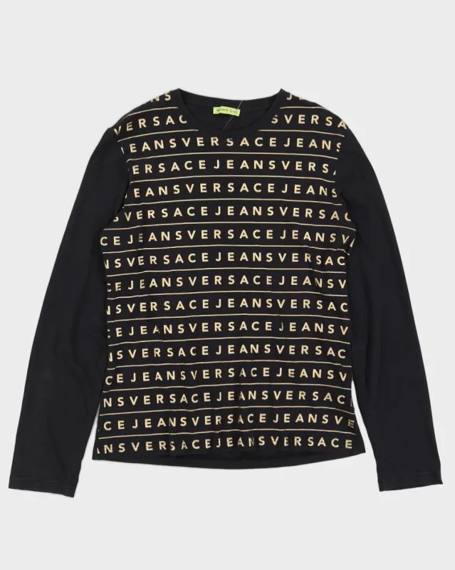 Versace Jeans Black Long Sleeved T- Shirt - S sold by Rokit