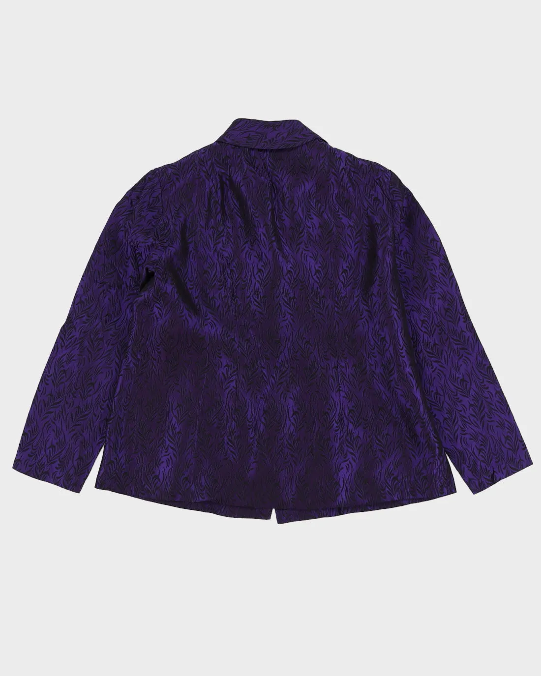 Purple And Black Patterned Blazer Jacket - M sold by Rokit product image thumbnail 2