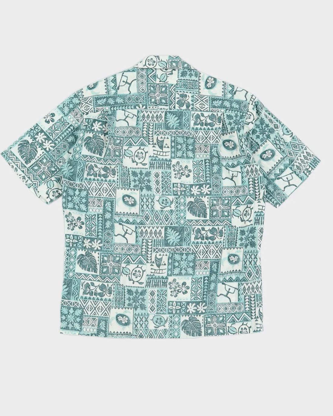 Turquoise Floral Hawaiian Shirt - S sold by Rokit product image thumbnail 2