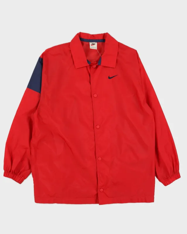 Vintage 90s Nike Red Jacket With Logo On The Back - L sold by Rokit