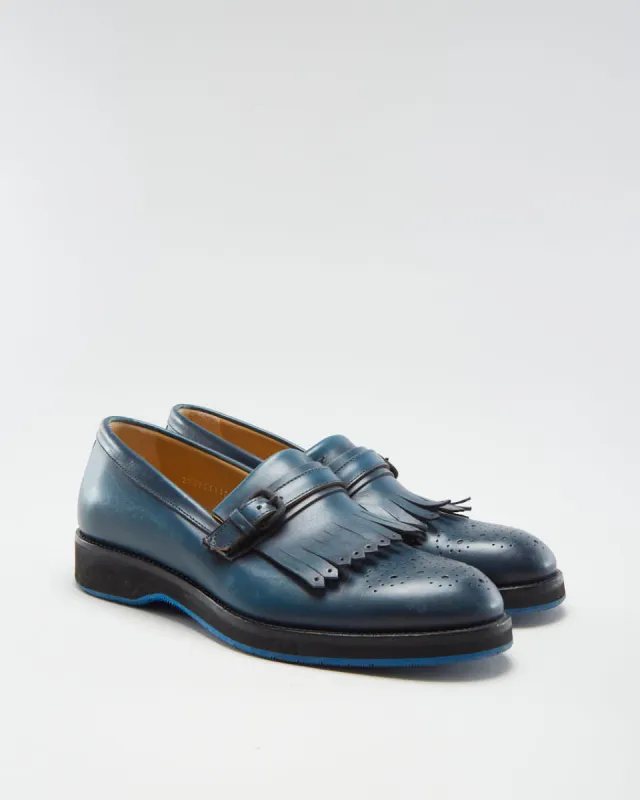 Harry's London Women's Navy Leather Loafers - EUR 40 sold by Rokit