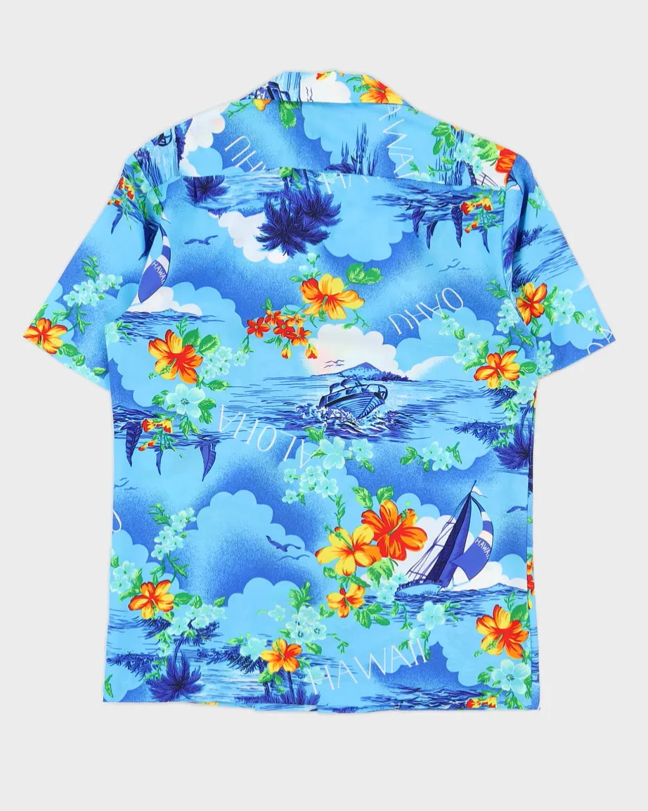 1990s Blue Patterned Hawaiian Shirt - M sold by Rokit product image thumbnail 2