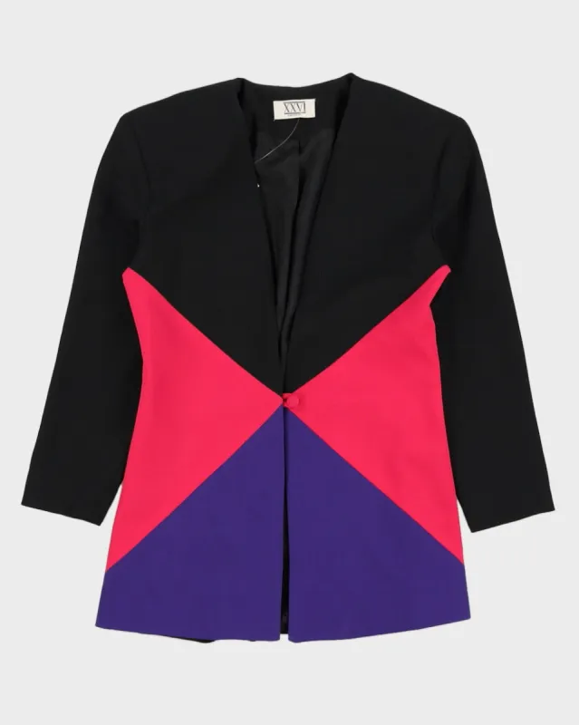 00s Black Color Block Black Jacket - S sold by Rokit