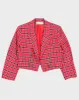Pink Checked Cropped Blazer Jacket - M sold by Rokit