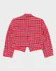 Pink Checked Cropped Blazer Jacket - M sold by Rokit