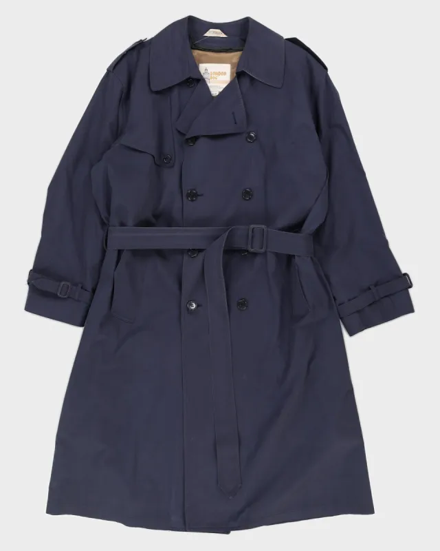 London Fog Navy Blue Mac Coat - XL sold by Rokit