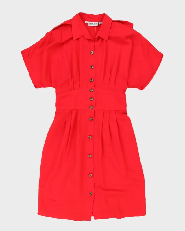 00s Red Midi Dress - L sold by Rokit