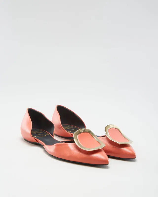 Roger Vivier Pink Leather Ballet Flats - EUR 35.5 sold by Rokit