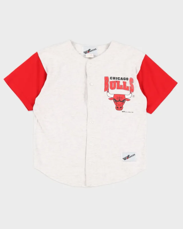 Vintage 1993 Chicago Bulls Button Up T Shirt - L sold by Rokit
