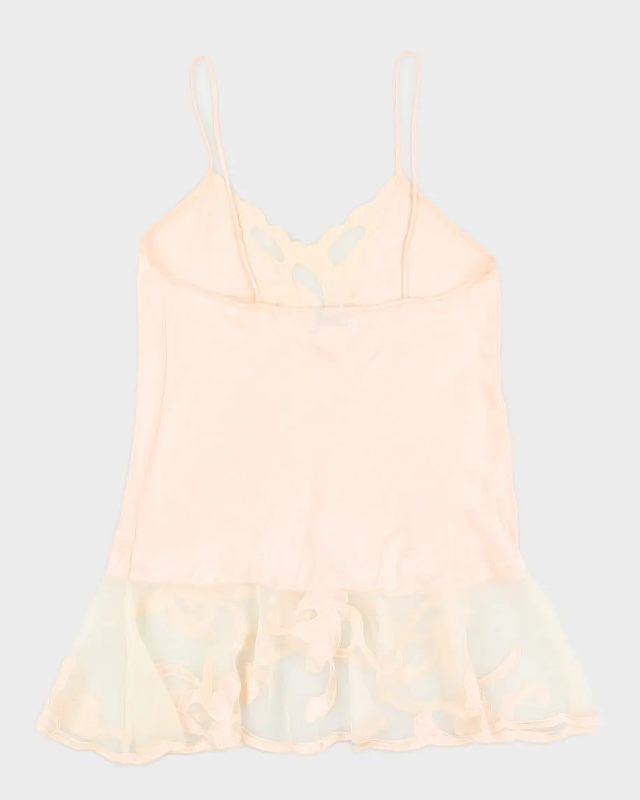 1990s Peach Lace Detailed Slip Dress - S sold by Rokit product image thumbnail 2