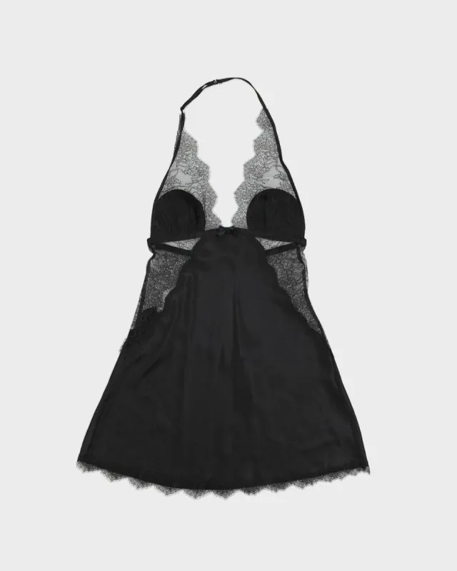 Victoria's Secret Black Halter Neck Slip - XXS sold by Rokit