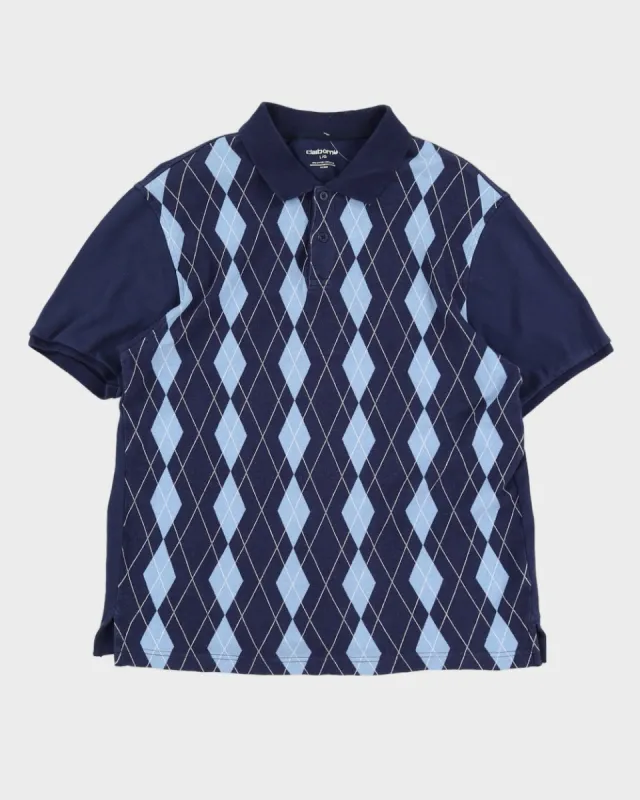 Vintage 90s Claiborne Argyle Polo Shirt - L sold by Rokit