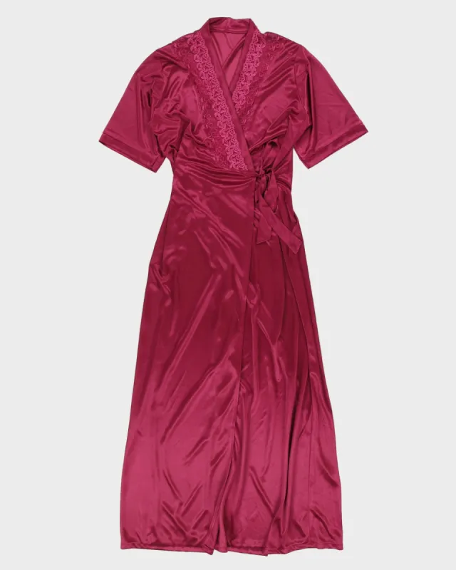 00s Purple Peignoir Dressing Gown - M sold by Rokit