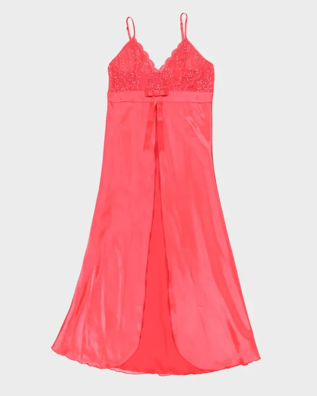 Pink Lace Detailed Slip Dress - S sold by Rokit