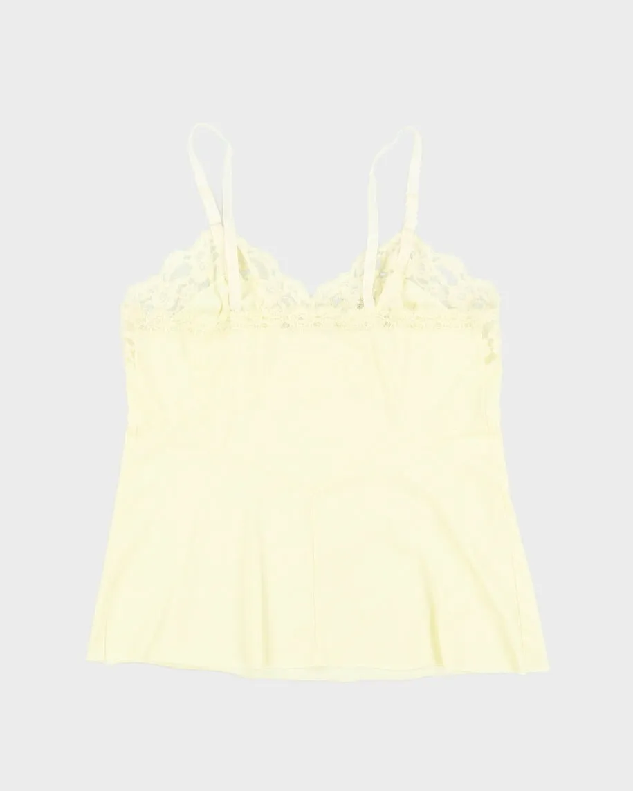 1990s Yellow Lace Detailed Camisole - M sold by Rokit product image thumbnail 2