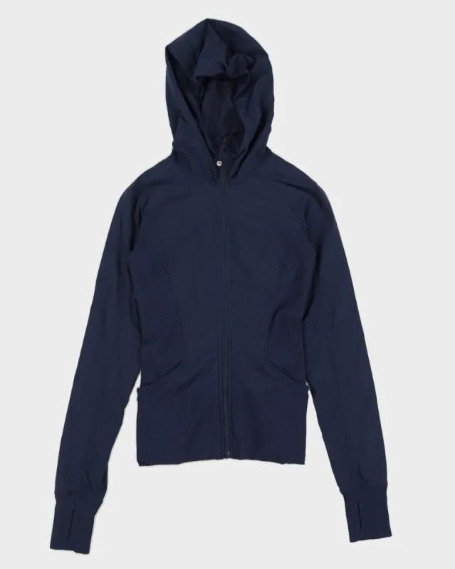 Lululemon Navy Stripe Zip Down Hooded Jacket - XS sold by Rokit