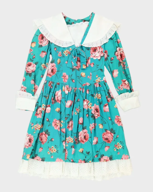 Green Floral Prairy Dress - XS sold by Rokit