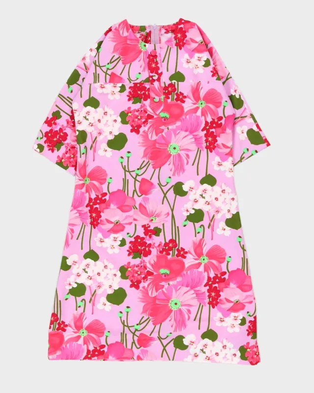 Vintage 1970s Floral Shift Dress - S sold by Rokit