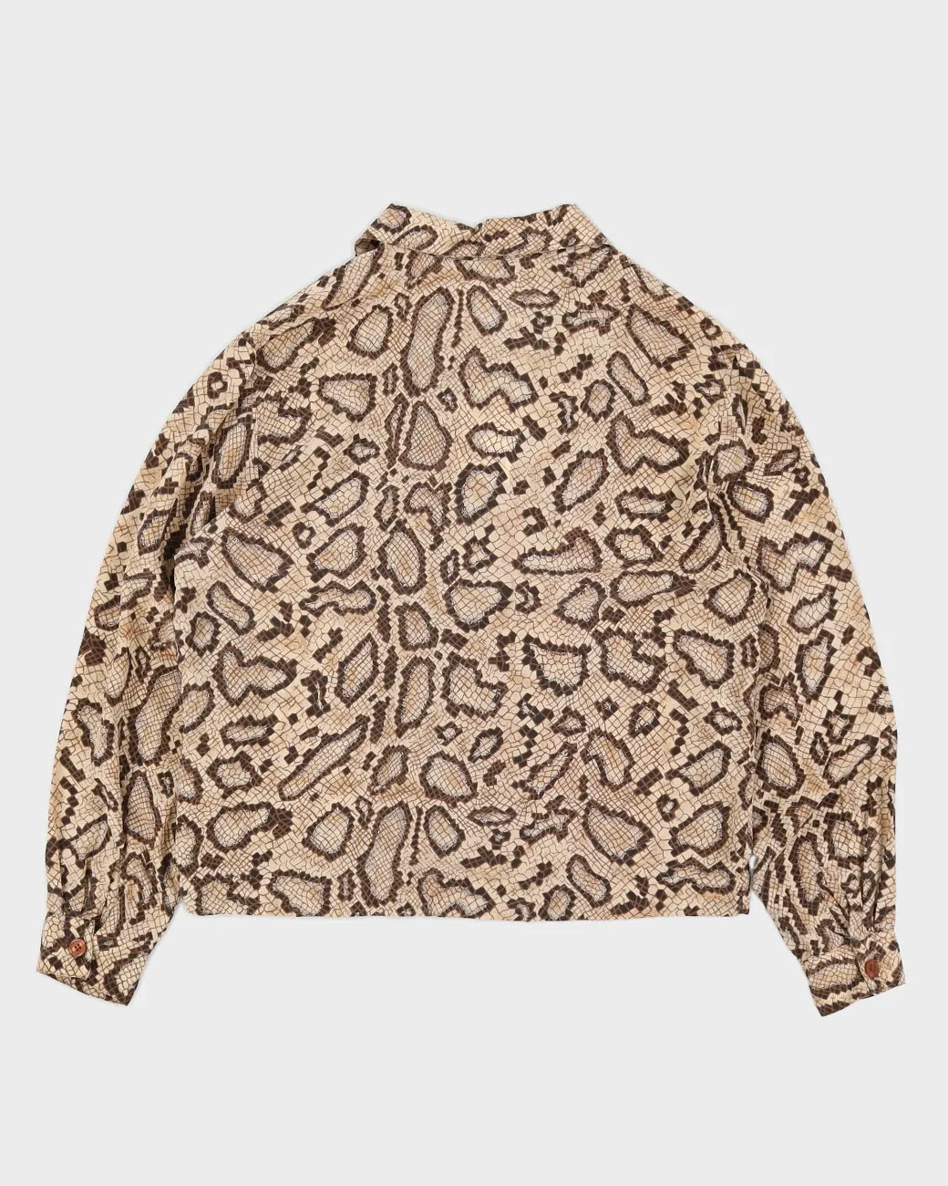 Leopard Print Silk Long Sleeve Blouse - L sold by Rokit product image thumbnail 2