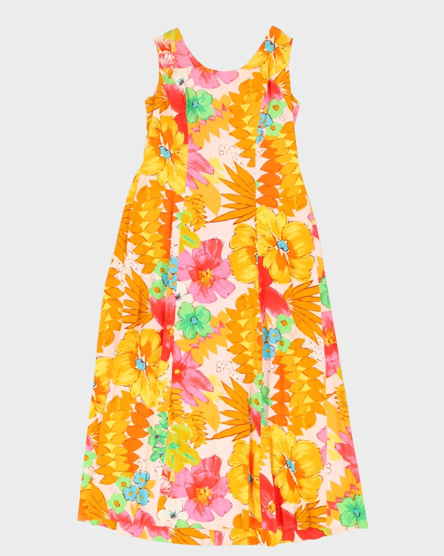 Vintage 1970s Orange Patterned Maxi Dress - S sold by Rokit product image thumbnail 2