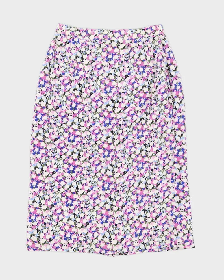 Purple Patterned Pencil Skirt - XS sold by Rokit
