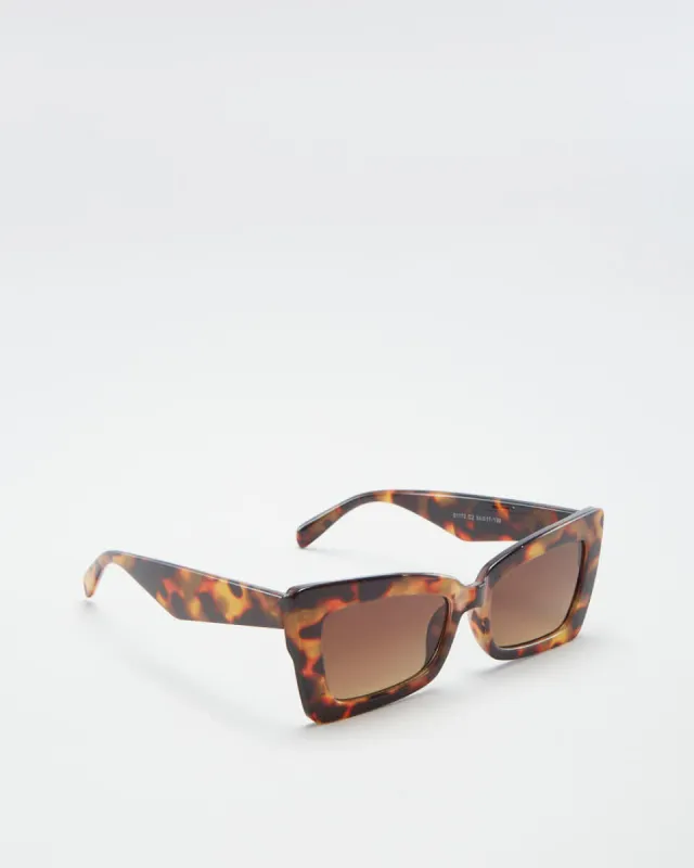 Jean Brown Tortoiseshell Sunglasses made by Rokit