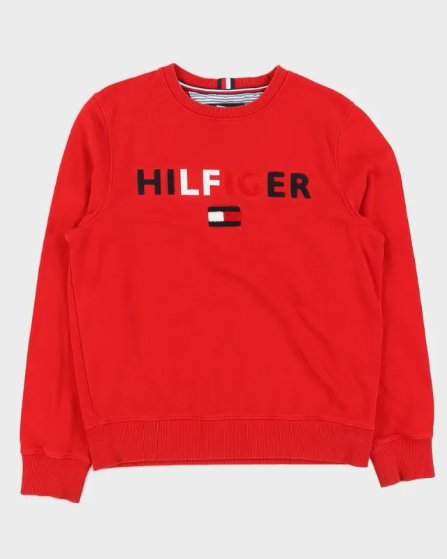 Tommy Hilfiger Red Embroidery Sweatshirt - S made by Tommy Hilfiger