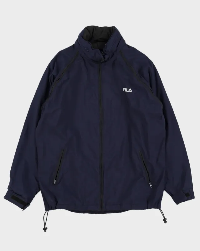 00s Fila Navy Nylon Jacket - L made by Fila