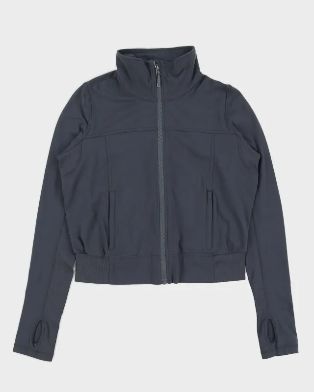 Lululemon Dark Grey Fitted Cropped Jacket - M sold by Rokit