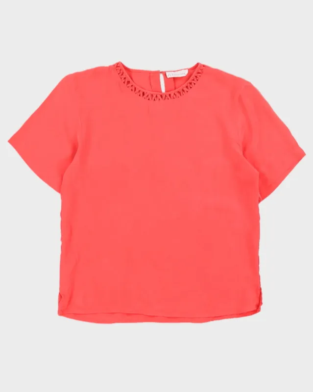 Corral Pink Silk Top - M sold by Rokit