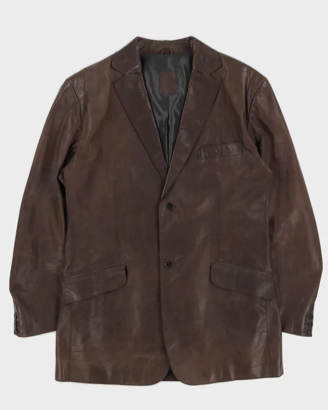 90s Bisonte Leather Blazer - M sold by Rokit