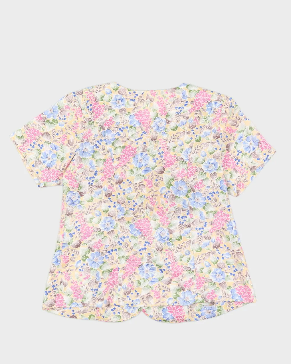 1990s Pink Floral Patterned Blouse - M sold by Rokit product image thumbnail 2