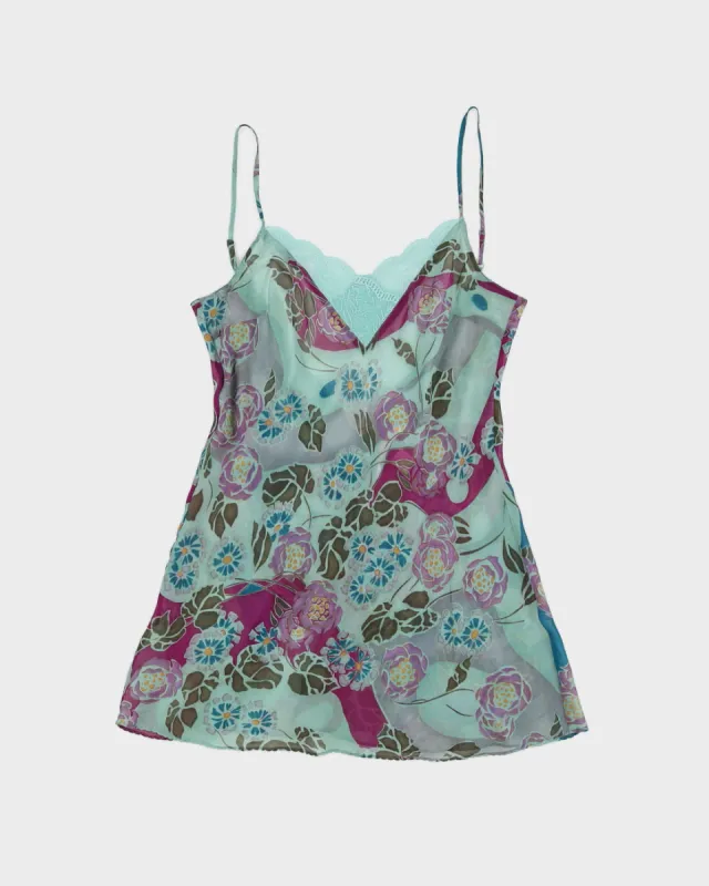 Victoria's Secret Floral Sage Green Silk Lace Slip - S sold by Rokit