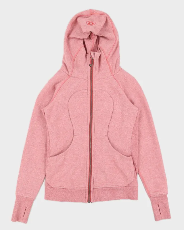 Lululemon Pink Marled Hooded Jacket - M sold by Rokit