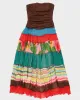 BCBG MaxAzria Green Striped Chiffon Dress - S sold by Rokit